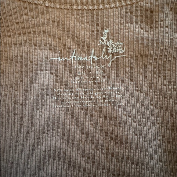 Ribbed Halter Neck Top in Tan - Picture 3 of 3